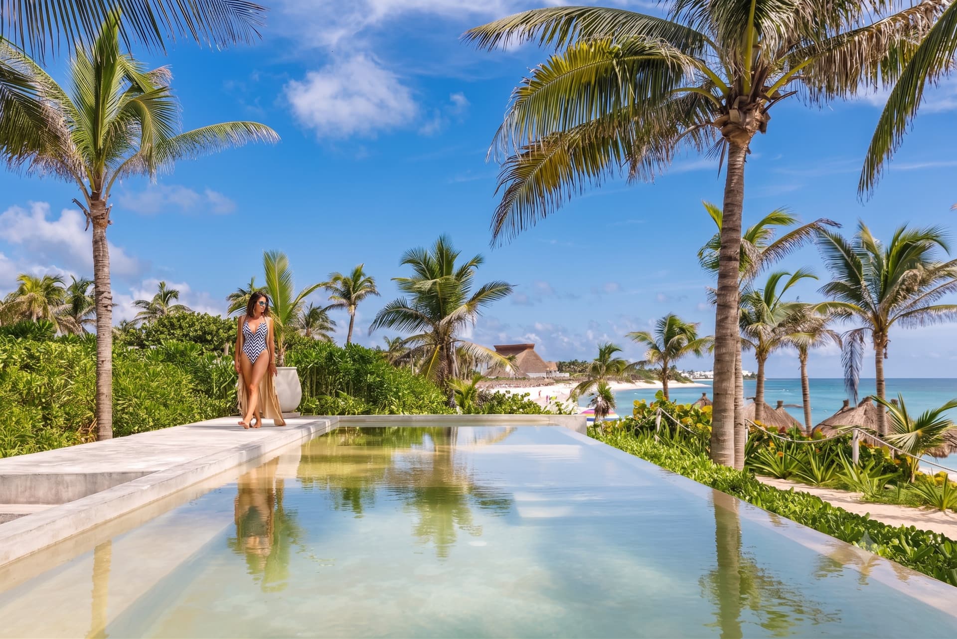 KAY Beach Club overlooking the Caribbean Sea